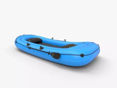 Inflatable boat 3D model
