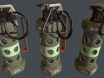 Stun Grenade - Low Poly Assets Low-poly 3D model