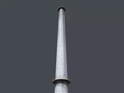 Industrial Chimney Smoke Stack Low-poly 3D model