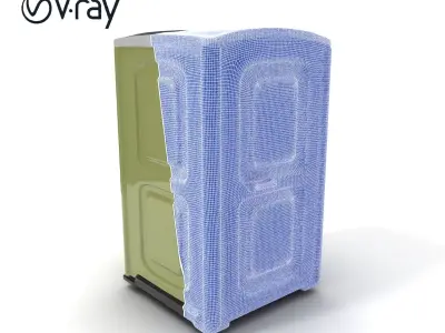 Portable Toilet D Model Pack with HighQuality Textures Low-poly 3D model