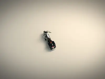 Low Poly Police Motorcycle 01 Low-poly 3D model