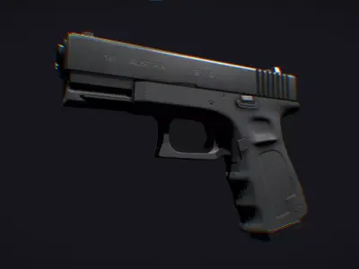 9MM Pistol Low-poly 3D model purchase