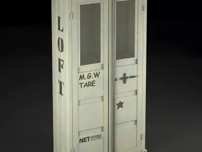 Sea Container Wardrobe in the Industrial Style 3D model