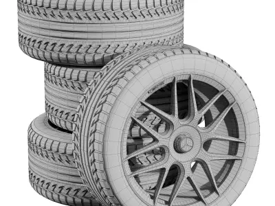 Mercedes wheels 3D model by zifir3d from CGTrader