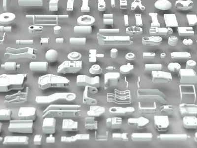 Kitbash-3 set of parts 3D model