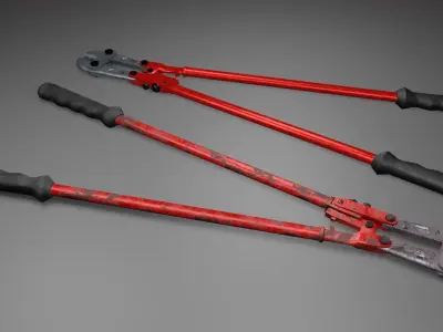Bolt cutter rebar cutter - scissors pliers Low-poly 3D model