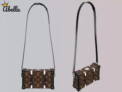 Wallet Trunk 3 in 1 Low-poly 3D model