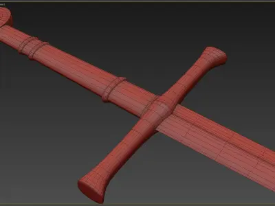 Medieval weapons Low-poly 3D model 15