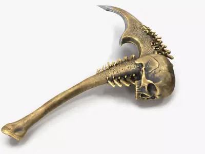 Fantasy Sickle PBR Low-poly 3D model