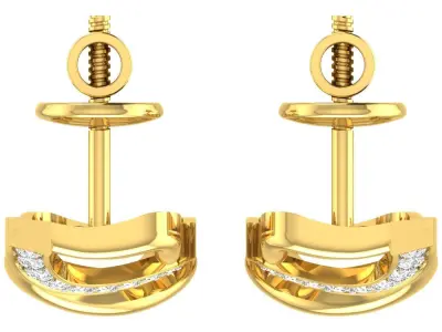 straight pendant and earring designs 3D print model