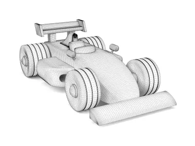 Wooden toy car 39 3D model