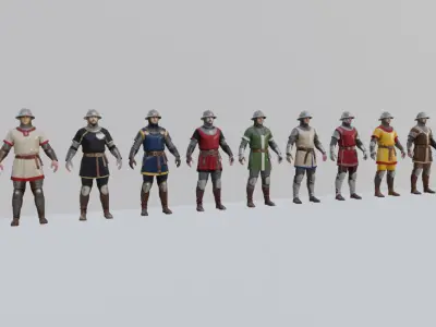 Medieval Soldier Pack 3D model
