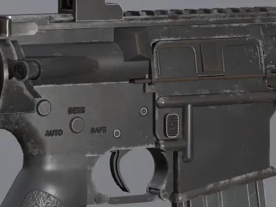 M4 Carbine Free low-poly 3D model