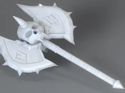 WoW Battle Axe Horde 3D model