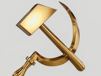 Communist Symbols LOGO Pack Low-poly 3D model