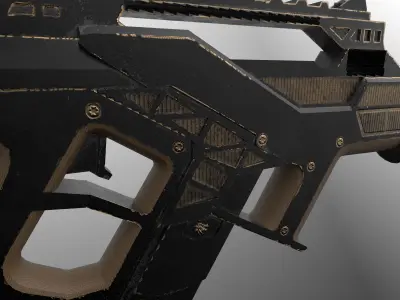 Plasma Gun Low-poly 3D model