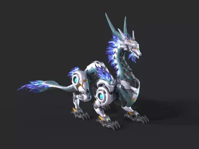 Mecha Tyrannosaurus Low-poly 3D model