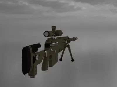 KSr50 sniper rifle 3D model