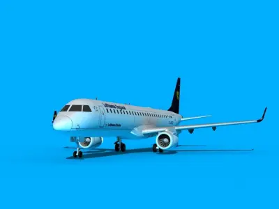 Embraer Emb-190 Lufthansa Regional 3D model