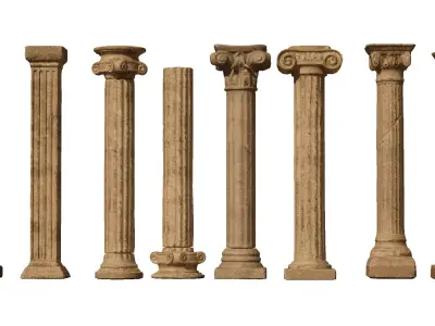 Modular Ancient Columns  3D model