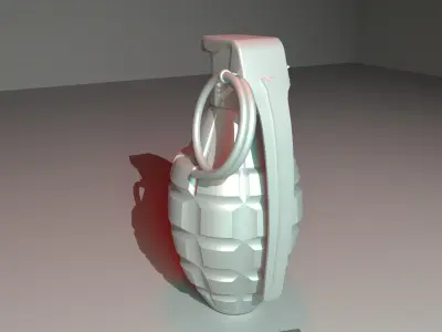 Military Grenade Suitable for Mobile and VR applications Low-poly 3D model