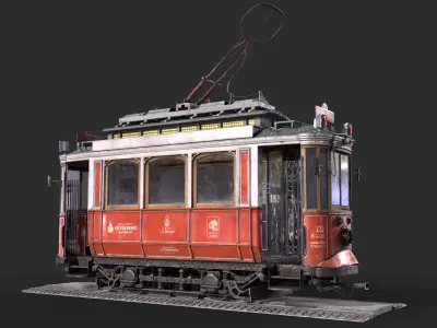Old Tram Istanbul 3D model