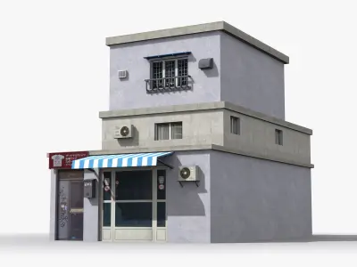 Japanese House x24 Low-poly 3D model