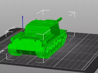 ISU 120 Soviet Tank 3D Print STL Model 3D print model
