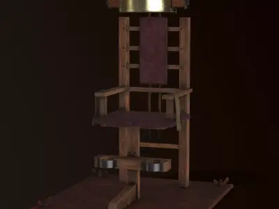 Dark chair  Free low-poly 3D model