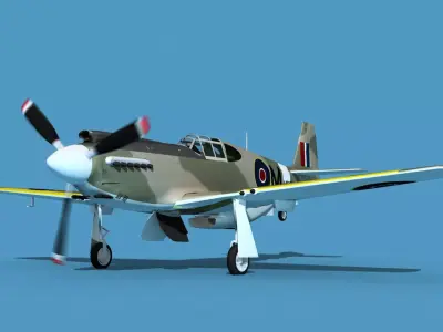 North American A-36A Apache V12 RAF 3D model