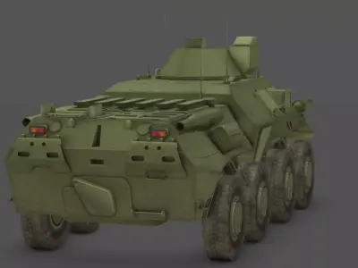 BTR 80 1V152 Armored Vehicle Low-poly 3D model