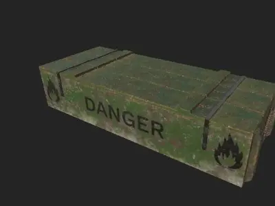 military weapon crate  Free low-poly 3D model
