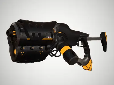 Futuristic Rifles - 4 Pack Low-poly 3D model