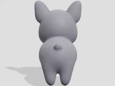 Cute little dog French Bulldog  3D model