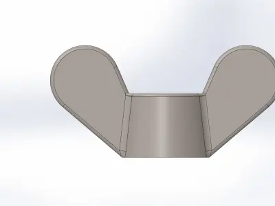 Heandle wing nut M8 3D model