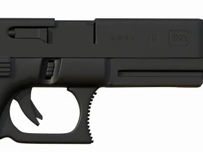 Han Gun Low-poly 3D model
