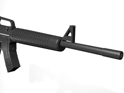 Low Poly M4A1 ar - rifle Low-poly 3D model