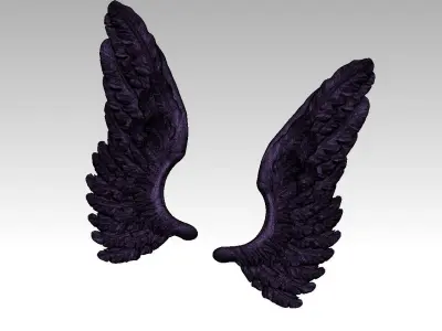 Wing Highpoly High Deatiled element part 3D print model