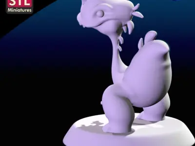 Dinosaur Cartoon 3D Printable STL File 3D print model