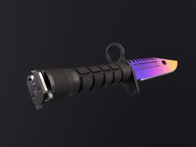 M9 knife with two sets of skins Low-poly 3D model