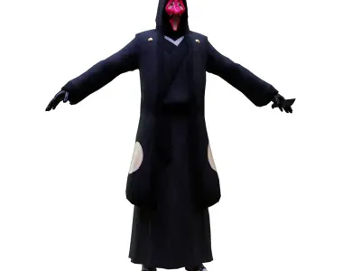 Tengu with Kimono rigged 3d model