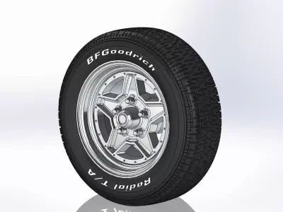 Wheels Keystone StarSpoke 14inch for scale model  3D print model