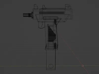 UZI Low-poly 3D model Low-poly 3D model