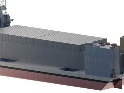 FLOATING NUCLEAR POWERPLANT 3D model