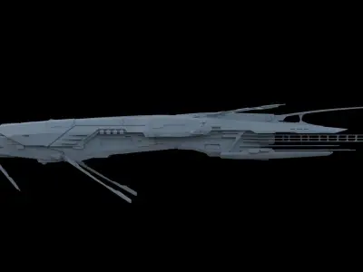 Sci Fi Alien SpaceShip 3D model