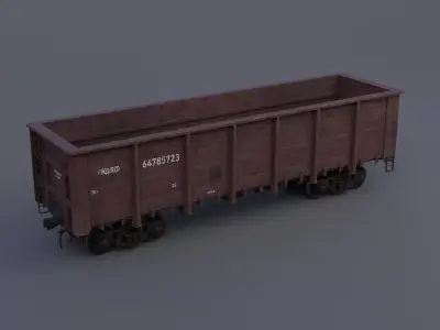 Open wagon 3D model