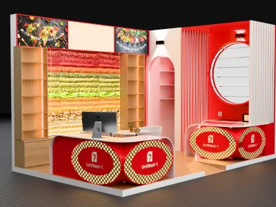 Modern Exhibition Stall Design 3x5m Height 3m 3D model
