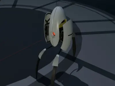 GLaDOS with Turrets 3D model