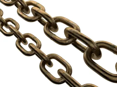 Old chain Low-poly 3D model