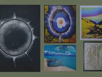 Paintings Collection V1 Free low-poly 3D model